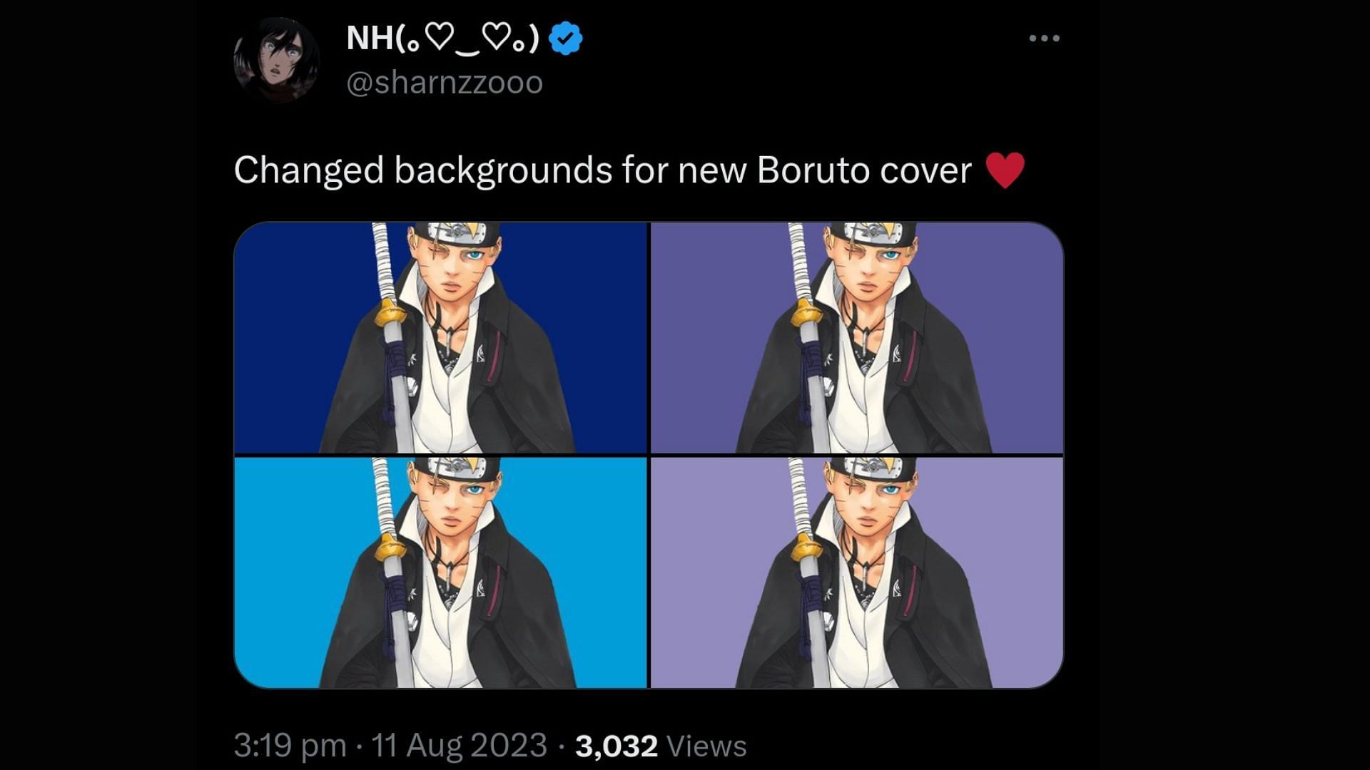 Twitter user gives new backgrounds to Kishimoto&#039;s artwork (Image via Twitter/@sharnzzooo)