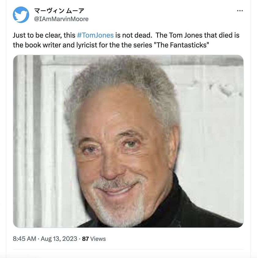 Fact Check: Is Tom Jones the singer dead? All you need to know as ...