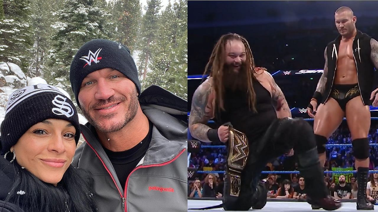 Kim and Randy Orton (left); Bray Wyatt and Orton (right)