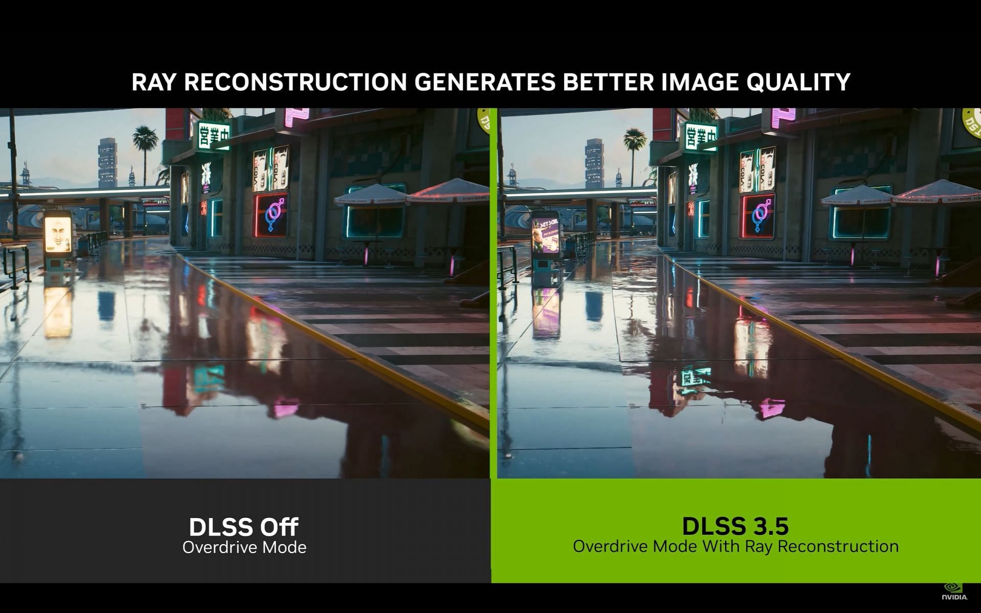 Better ray-traced reflections with DLSS (Image via Nvidia Geforce)