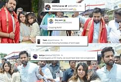 "Everybody following footsteps of Kohli" - Fans react as Rohit Sharma and family visit Tirupati Balaji Temple