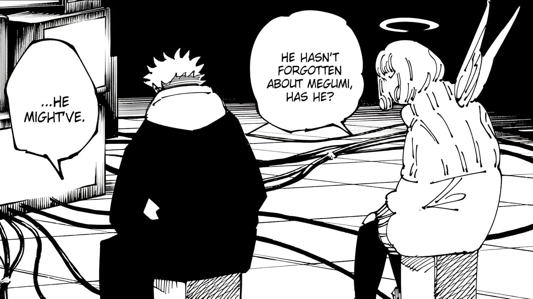 Yuji and Hana worried about Megumi in Jujutsu Kaisen chapter 231 (Image via Gege Akutami/Shueisha)