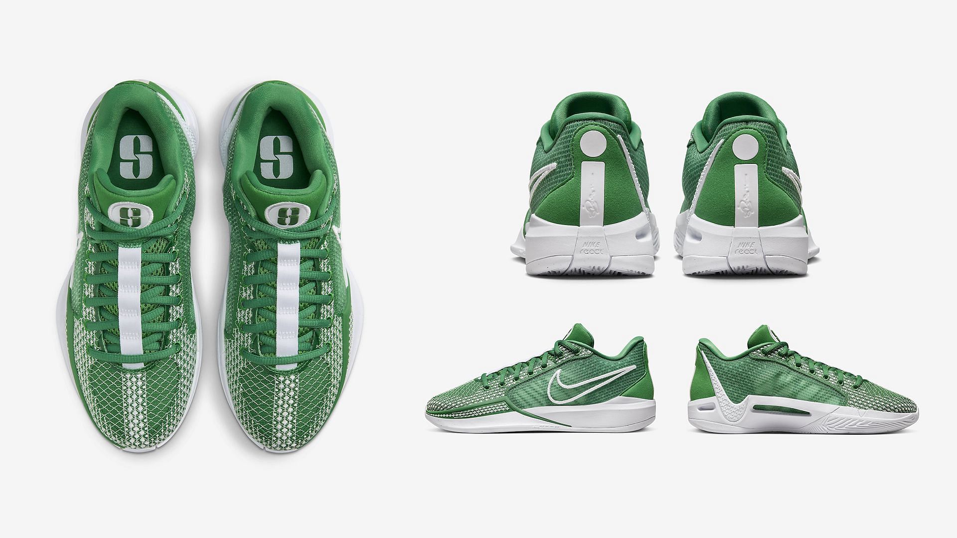 The upcoming Nike Sabrina 1 &quot;Apple Green&quot; sneakers (Image via Sportskeeda)