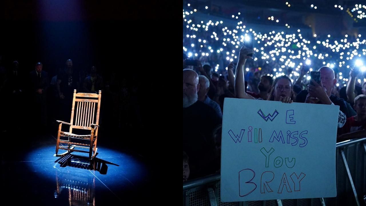 [Watch] Current champion breaks down in the middle of the ring as crowd pays tribute to Bray Wyatt at WWE Live event