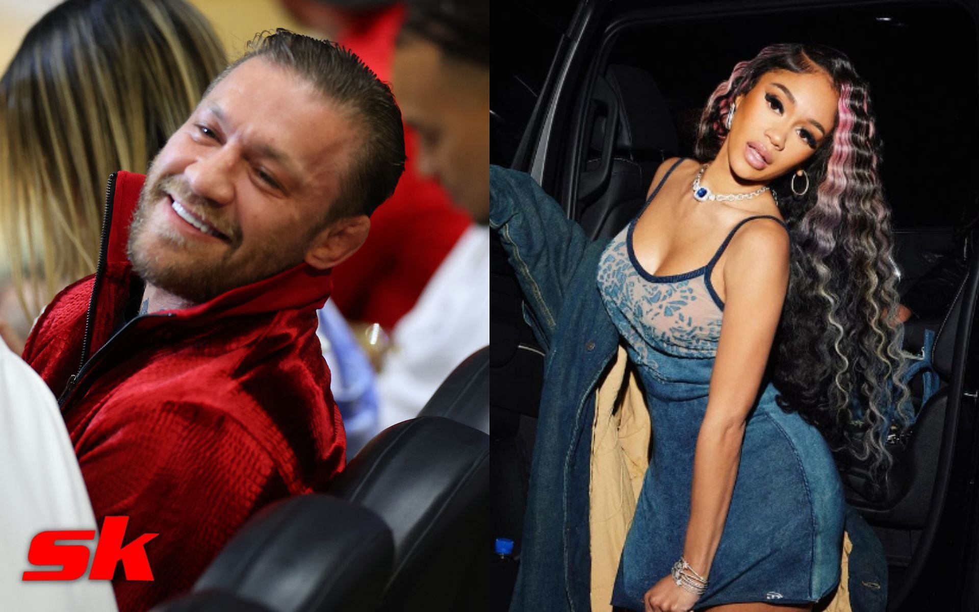 Conor McGregor- Saweetie [Images via: @thenotoriousmma and @saweetie on Instagram]