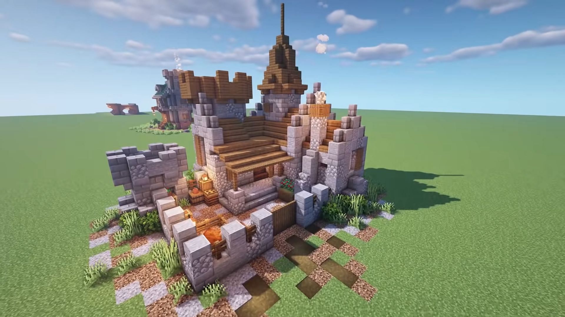 Small survival castle (Image via YT/TheMythicalSausage)