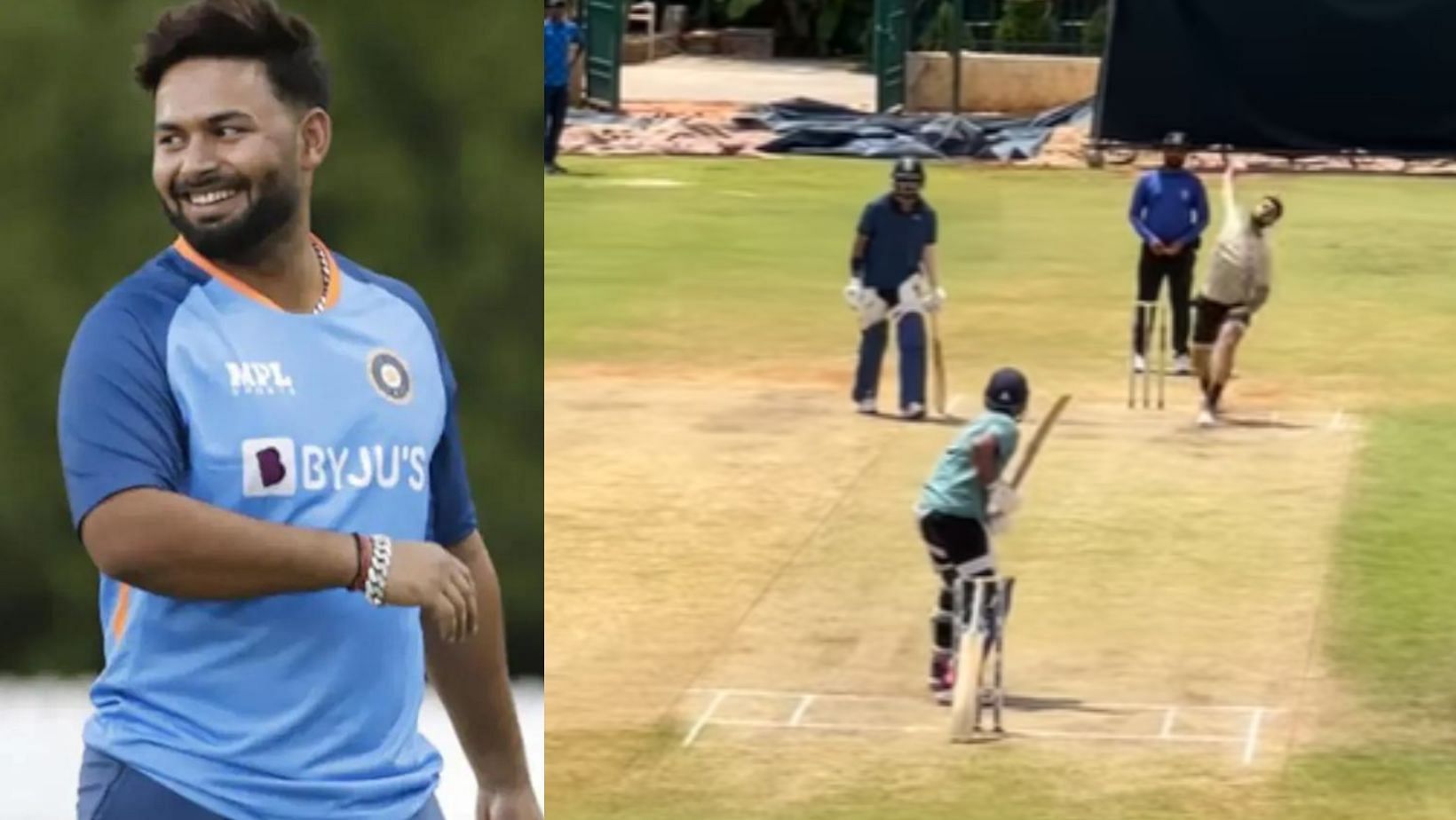 Rishabh Pant (L) shared a video of KL Rahul and Sheyas Iyer batting together.