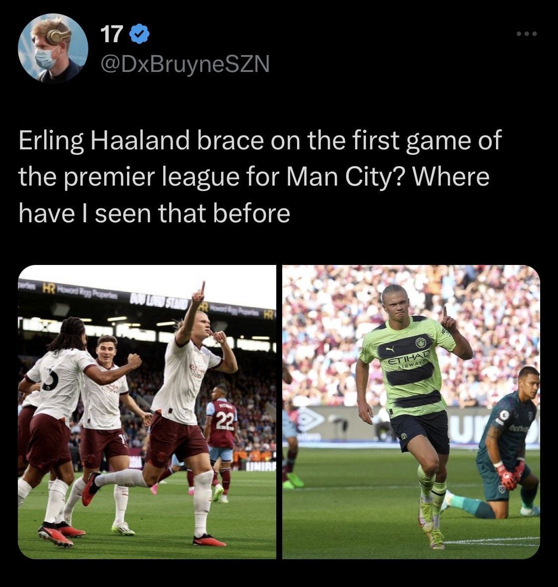 Fan recalls Haaland&#039;s PL debut.