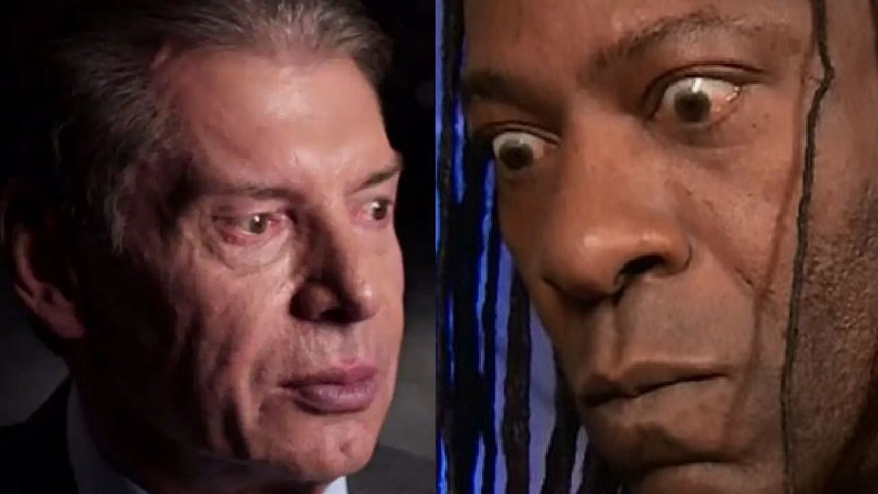Vince McMahon (left); Booker T (right)