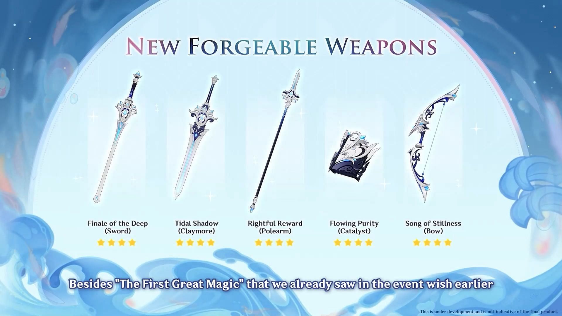 Forgeable weapons (Image via Genshin Impact)