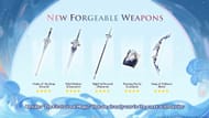 Forgeable weapons (Image via Genshin Impact)