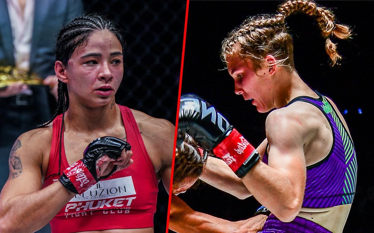 ONE world champions Allycia Hellen Rodrigues (L) / Smilla Sundell (R) -- Photo by ONE Championship