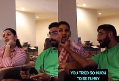 [Watch] Jasprit Bumrah engages in fun banter with wife Sanjana Ganesan while playing FIFA game