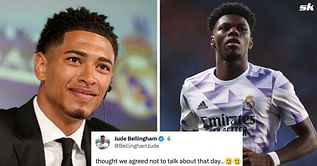 Real Madrid's Jude Bellingham and Aurelien Tchouameni involved in hilarious exchange as they recall England's World Cup exit to France