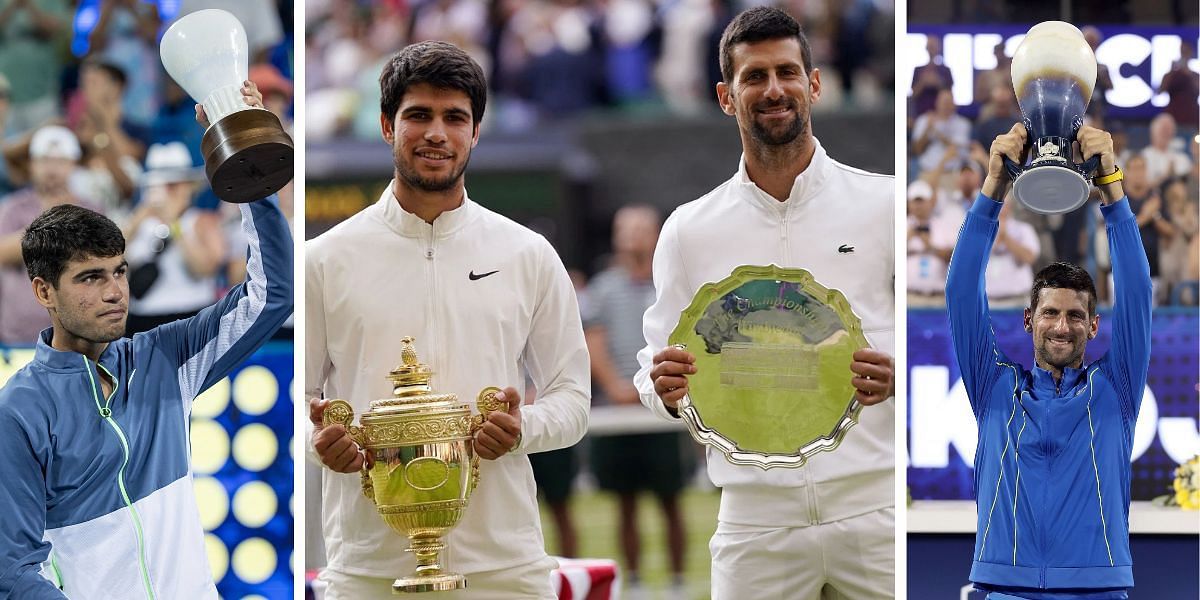 Carlos Alcaraz and Novak Djokovic have played four times with their head-to-head tied at 2-2.