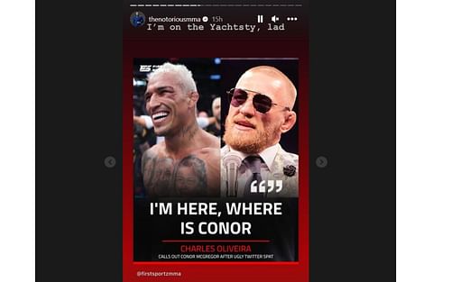 McGregor's response to Charles Oliveira