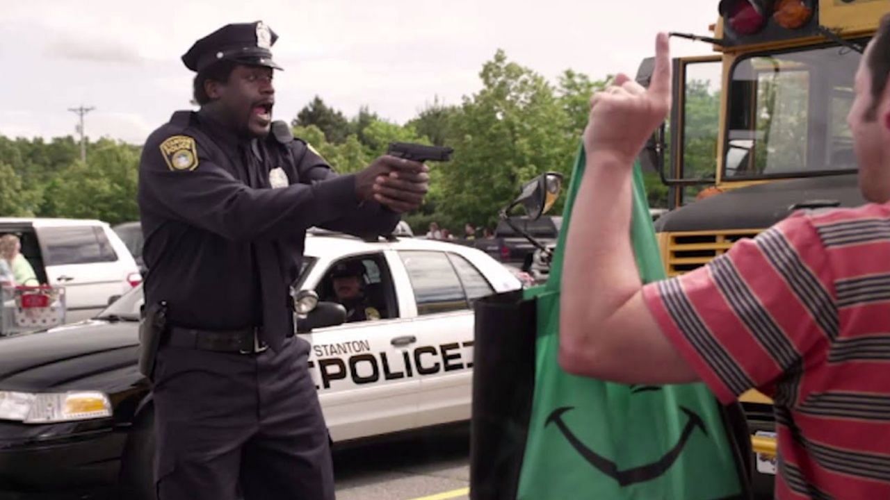 Shaquille O&#039;Neal plays Officer Fluzoo on &#039;Grown Ups 2.&#039;