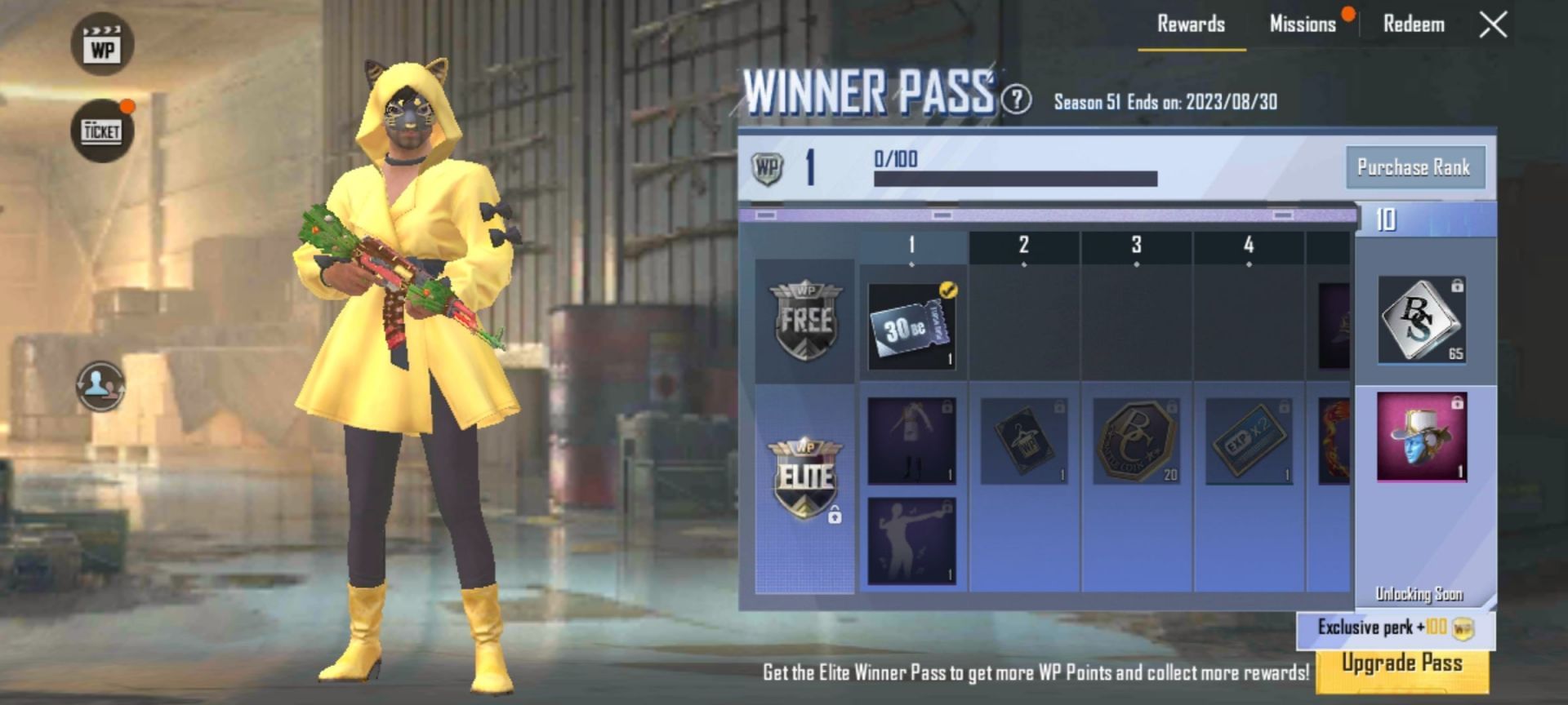 Season 51 Winner Pass has commenced (Image via PUBG Mobile Lite)