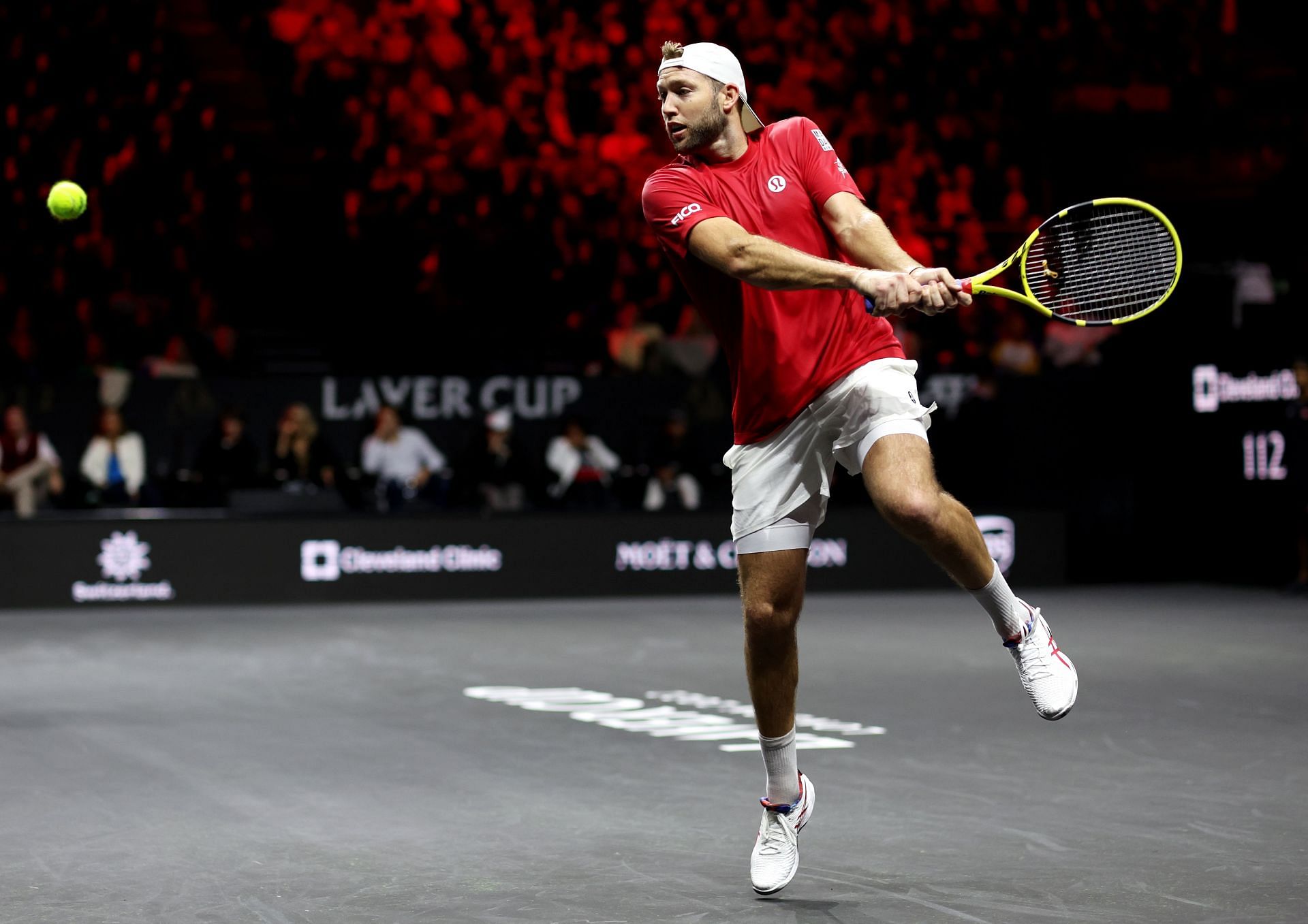 Jack Sock in action during the 2022 Laver Cup