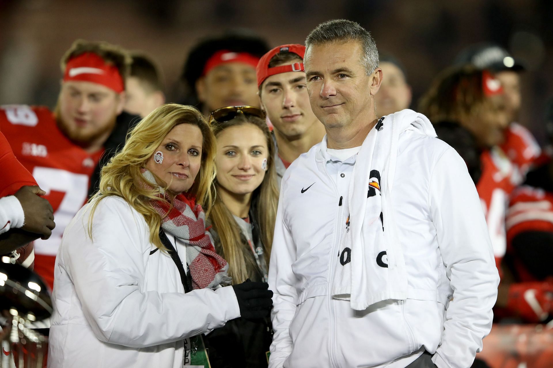 Urban Meyer with his family at Ohio State