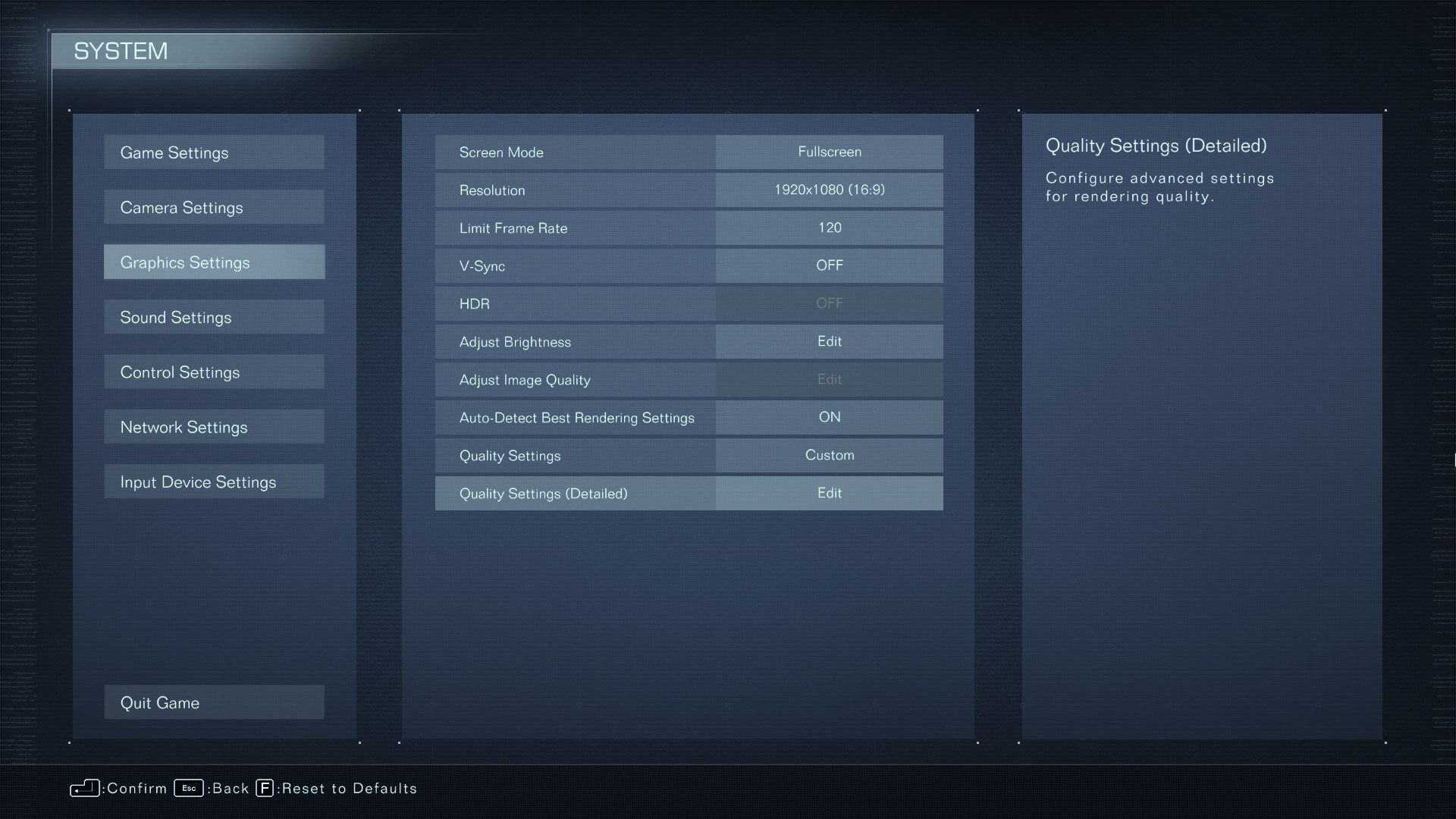 Graphics Settings for AC6 (Image via Sportskeeda)