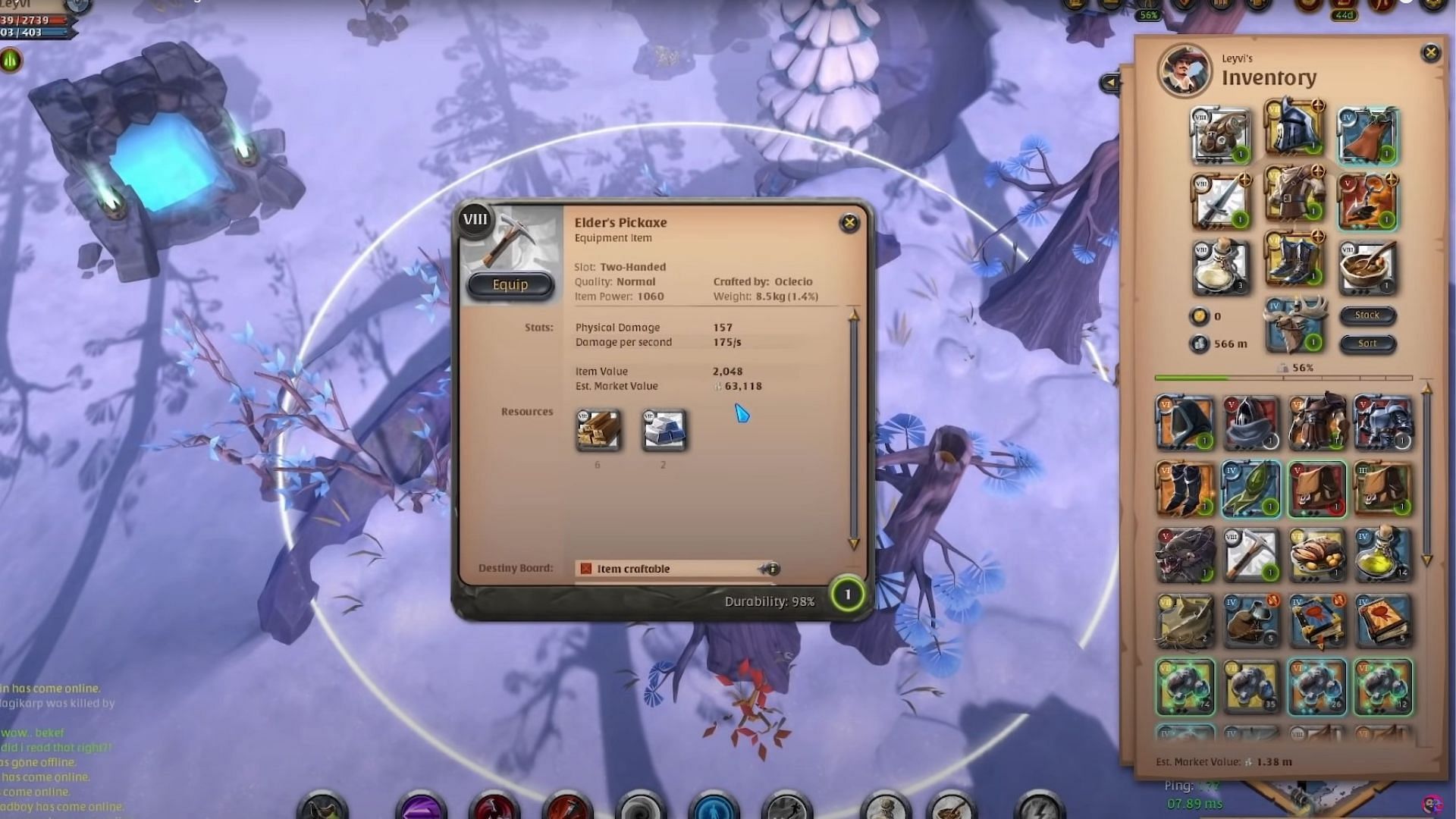 Pickaxe is a gathering tool in Albion Online (Image via Sandbox Interactive)