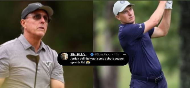 "Jordan definitely got some debt to square up with Phil" - Fans left in splits as Spieth evades questions on Phil Mickelson's gambling revelation