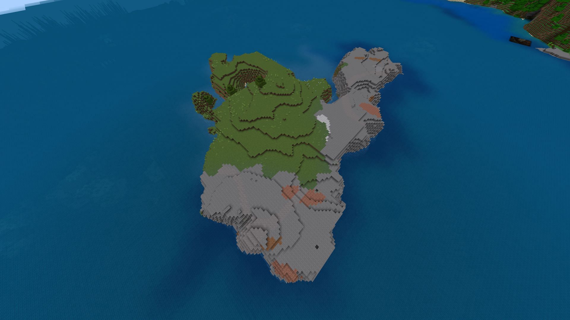 This island doesn&#039;t offer much for players, but that may make for a challenge (Image via Mojang)