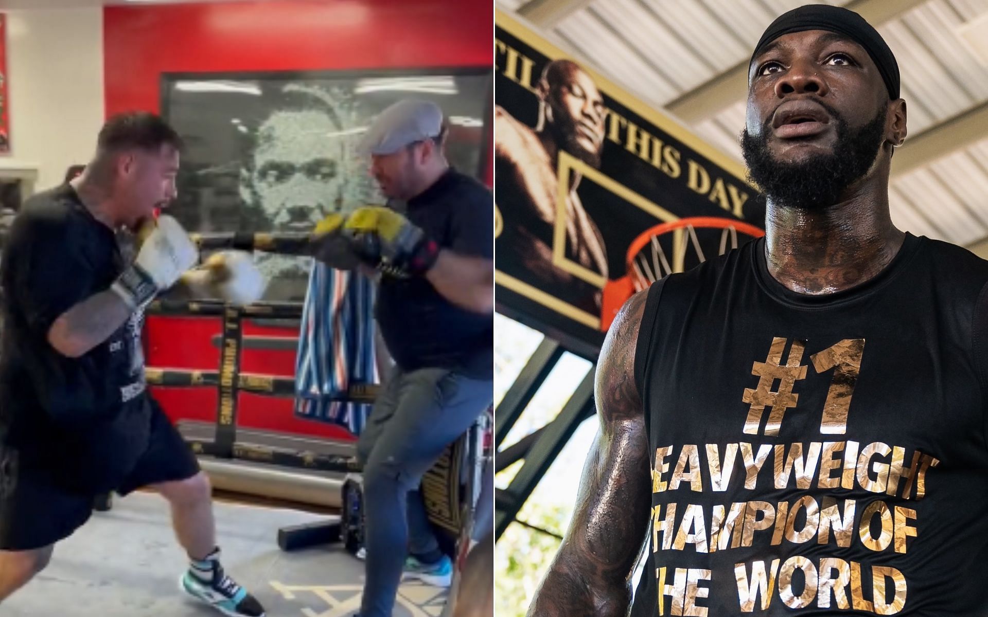 Andy Ruiz Jr. [Left], and Deontay Wilder [Right] [Photo credit: @Andy_destroyer1 and @BronzeBomber - Twitter]