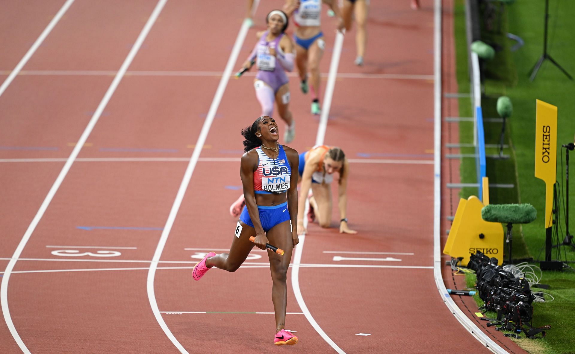Alexis Holmes at the 2023 World Athletics Championships in Budapest.