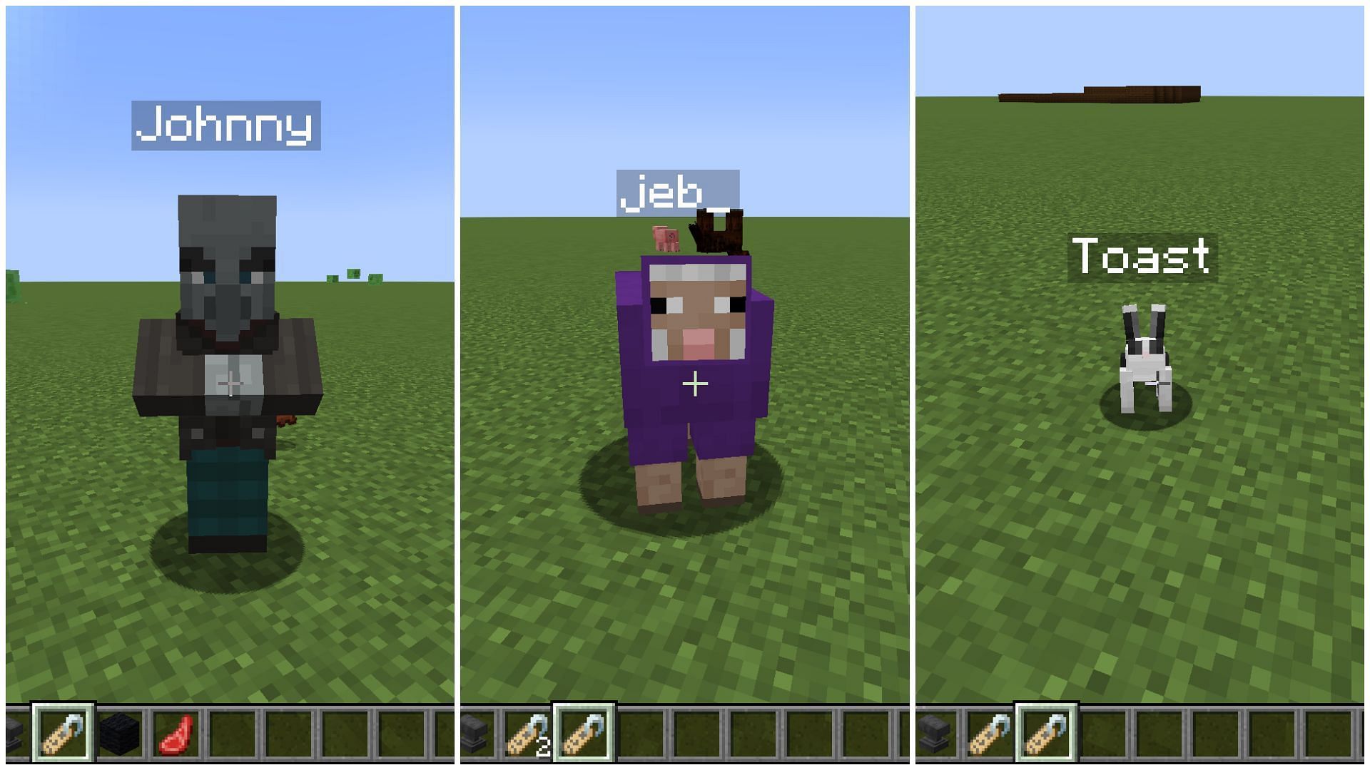 There are several easter eggs in Minecraft 1.20 to be explored through name tags (Image via Sportskeeda)