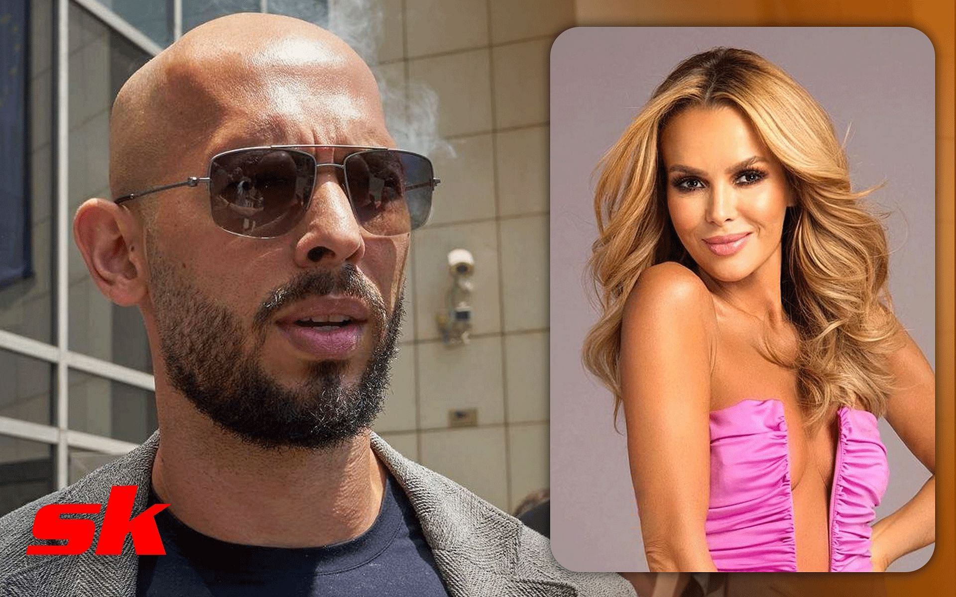 Andrew Tate (Left) and Amanda Holden (Right) [Images via: @HU_TheRealWorld on Twitter and @noholdenback on Instagram]