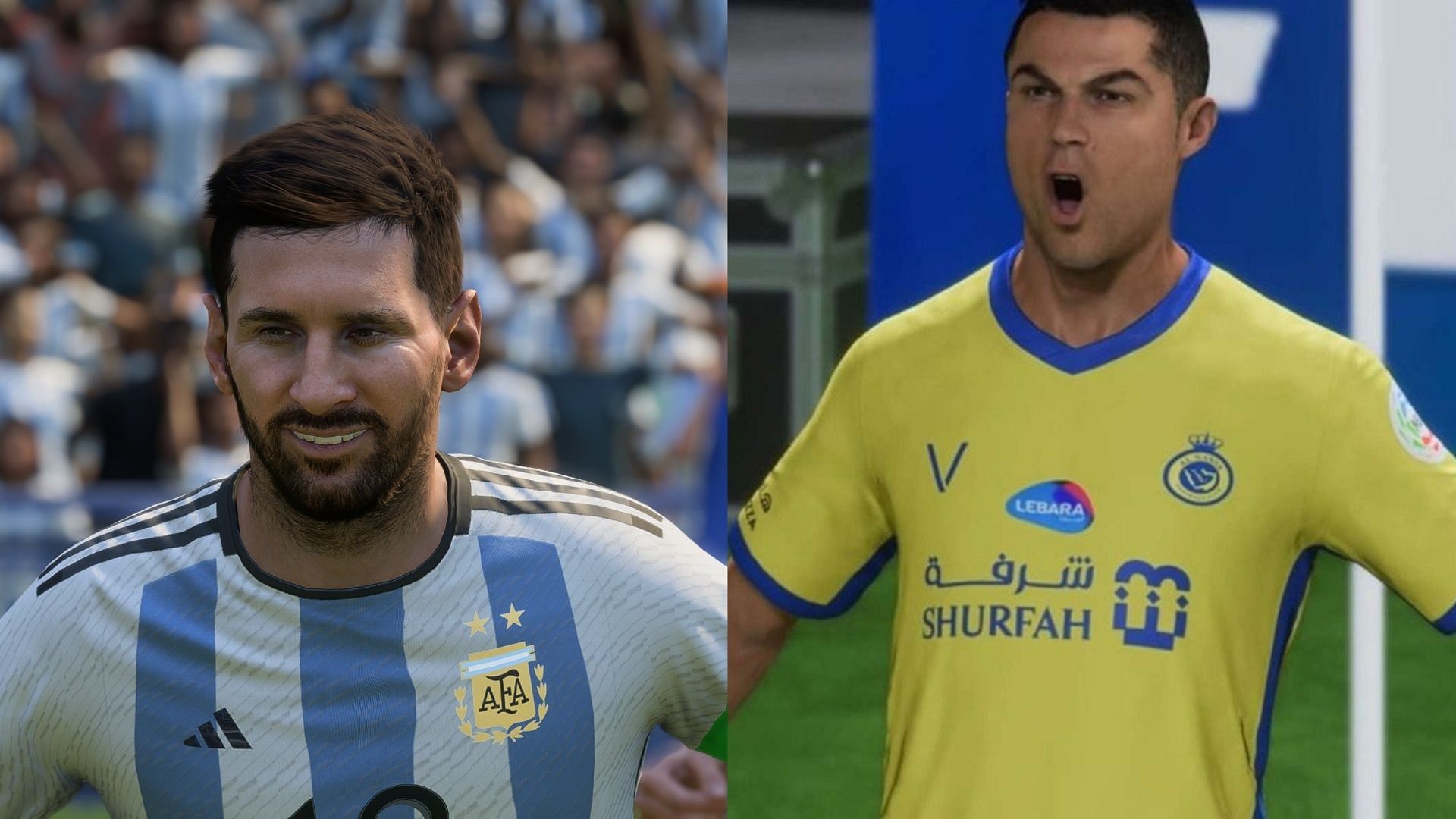 Messi might have beaten Ronaldo in EA FC 24 ratings (Images via EA Sports)