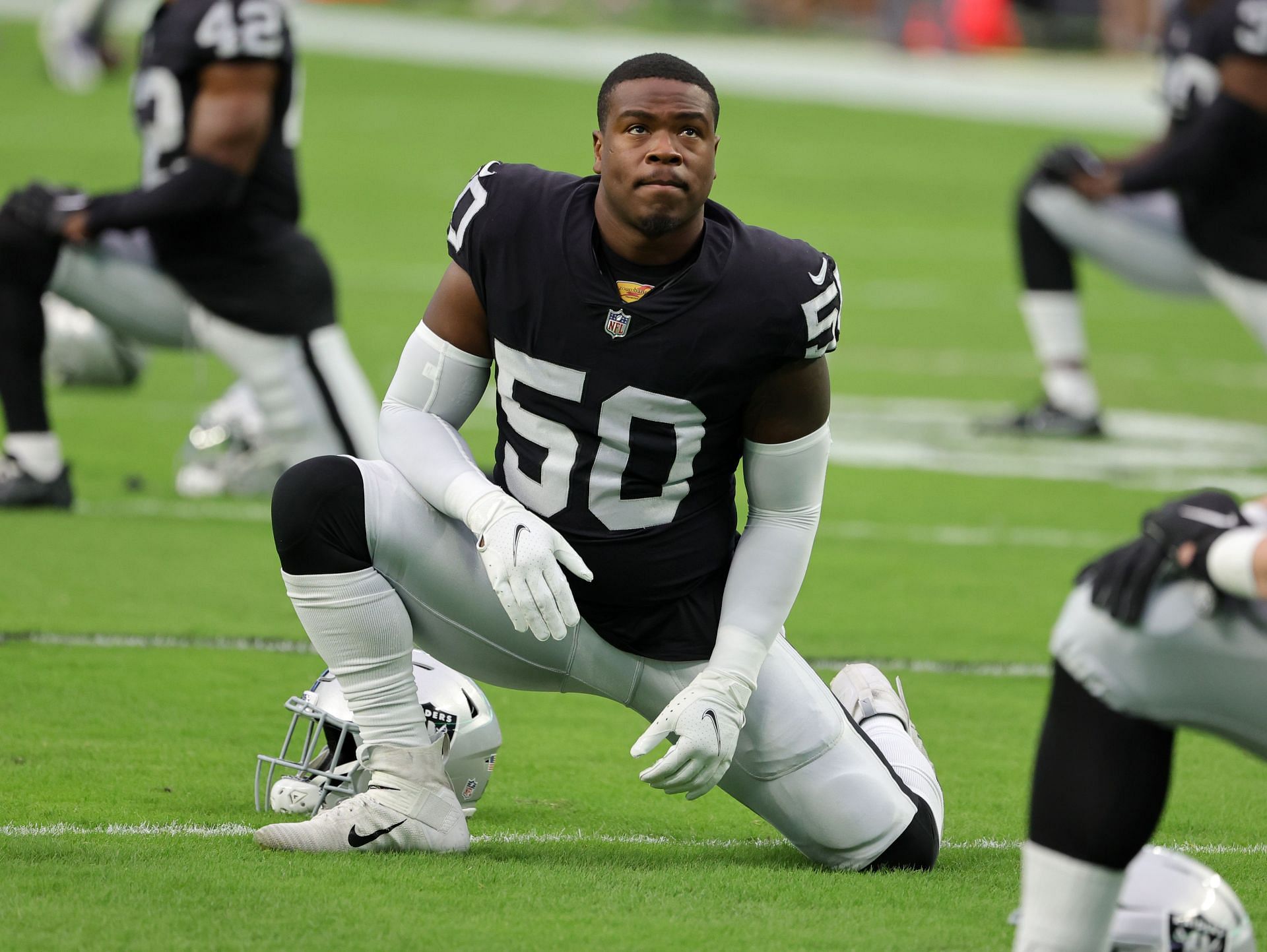 Jayon Brown during Minnesota Vikings v Las Vegas Raiders