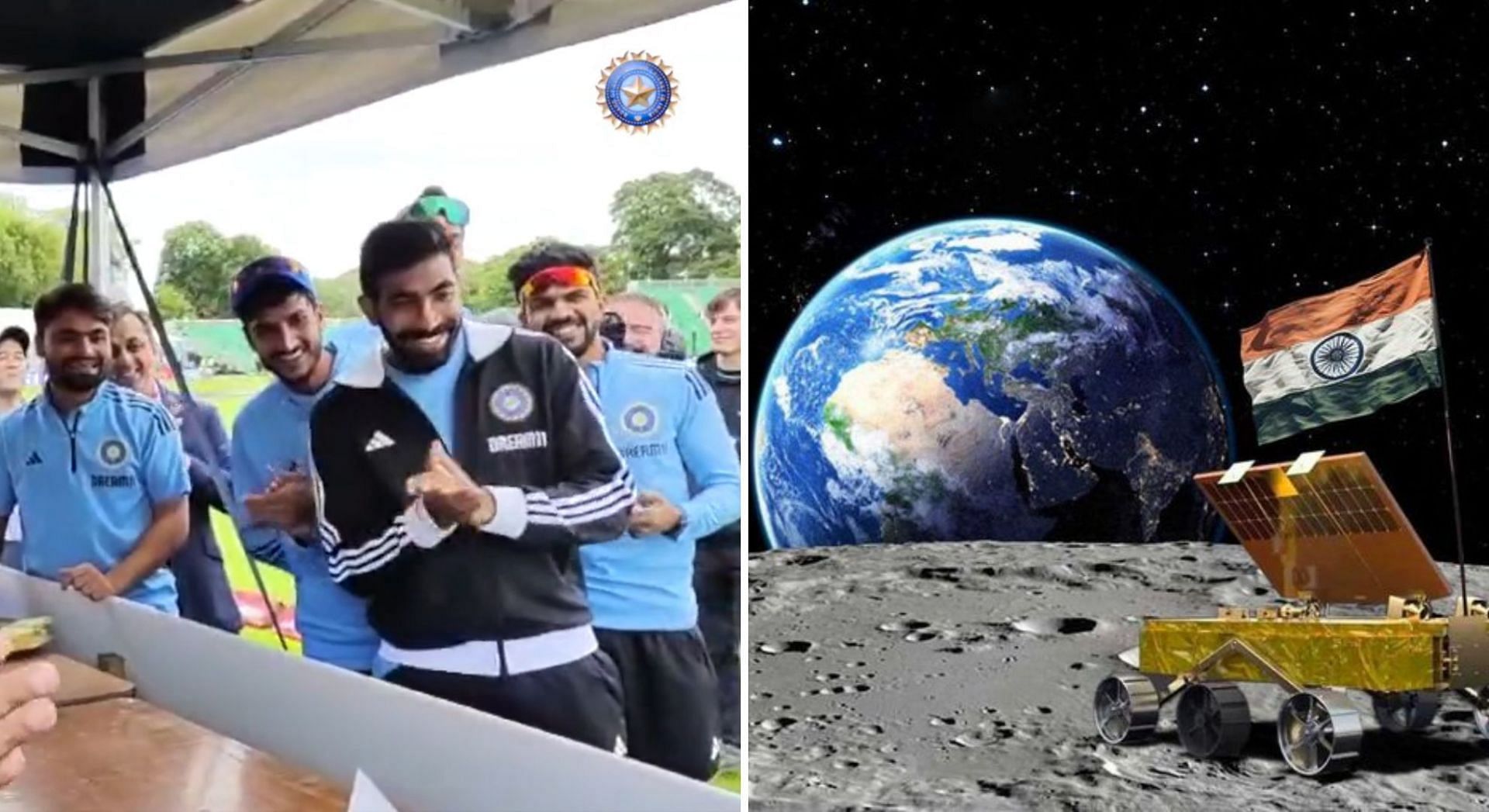 [Watch] Team India celebrate after ISRO script history as Chandrayaan-3 lands on the moon ahead of IND vs IRE 3rd T20I