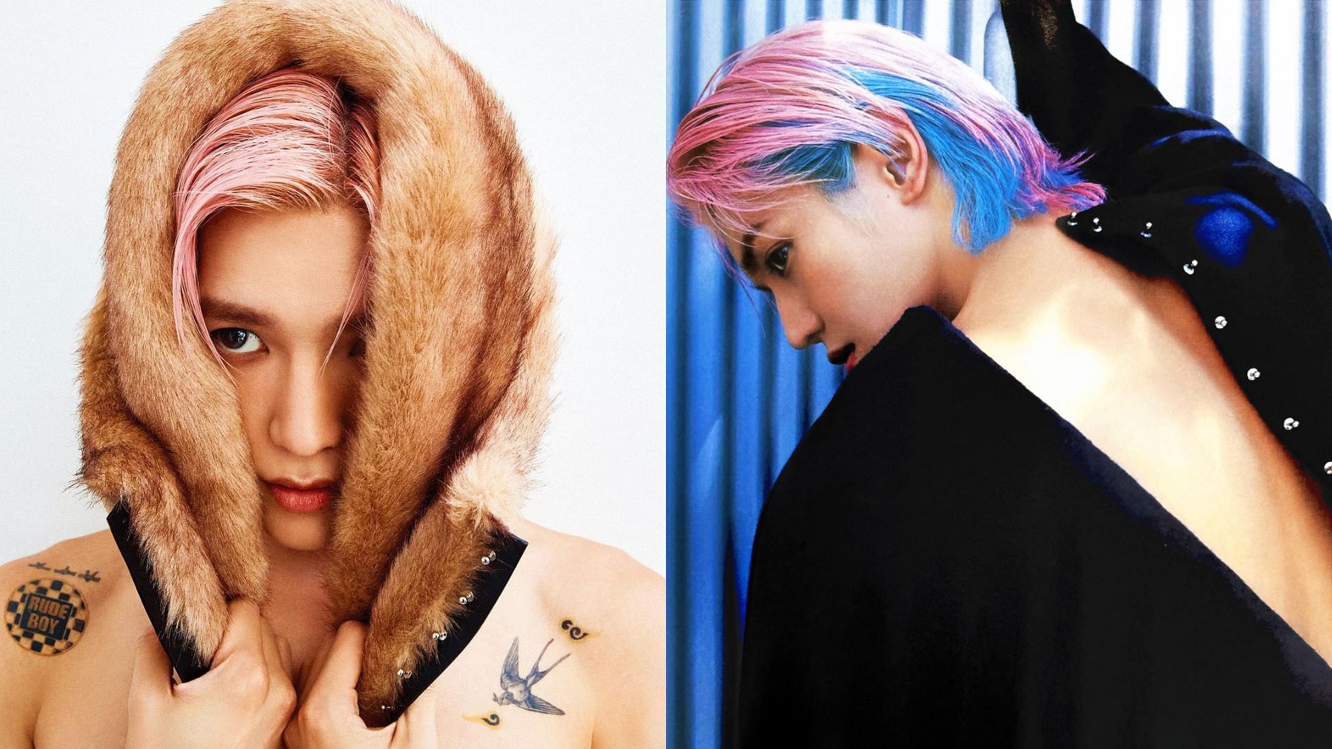 NCT taeyong provides insights into his life through two interviews(Images via Twitter/thelatestblonde and jacquemusx)