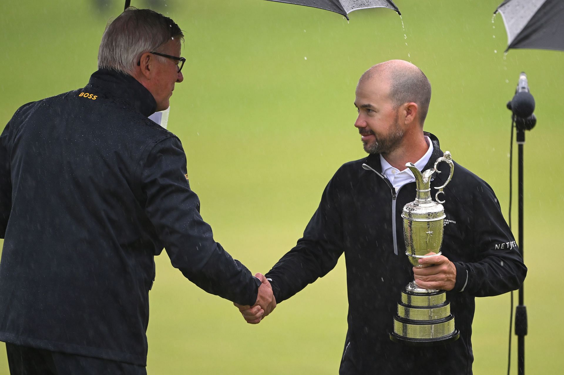 Biran Harma with the Claret Jug at the Open Championship 2023 (via Getty Images)