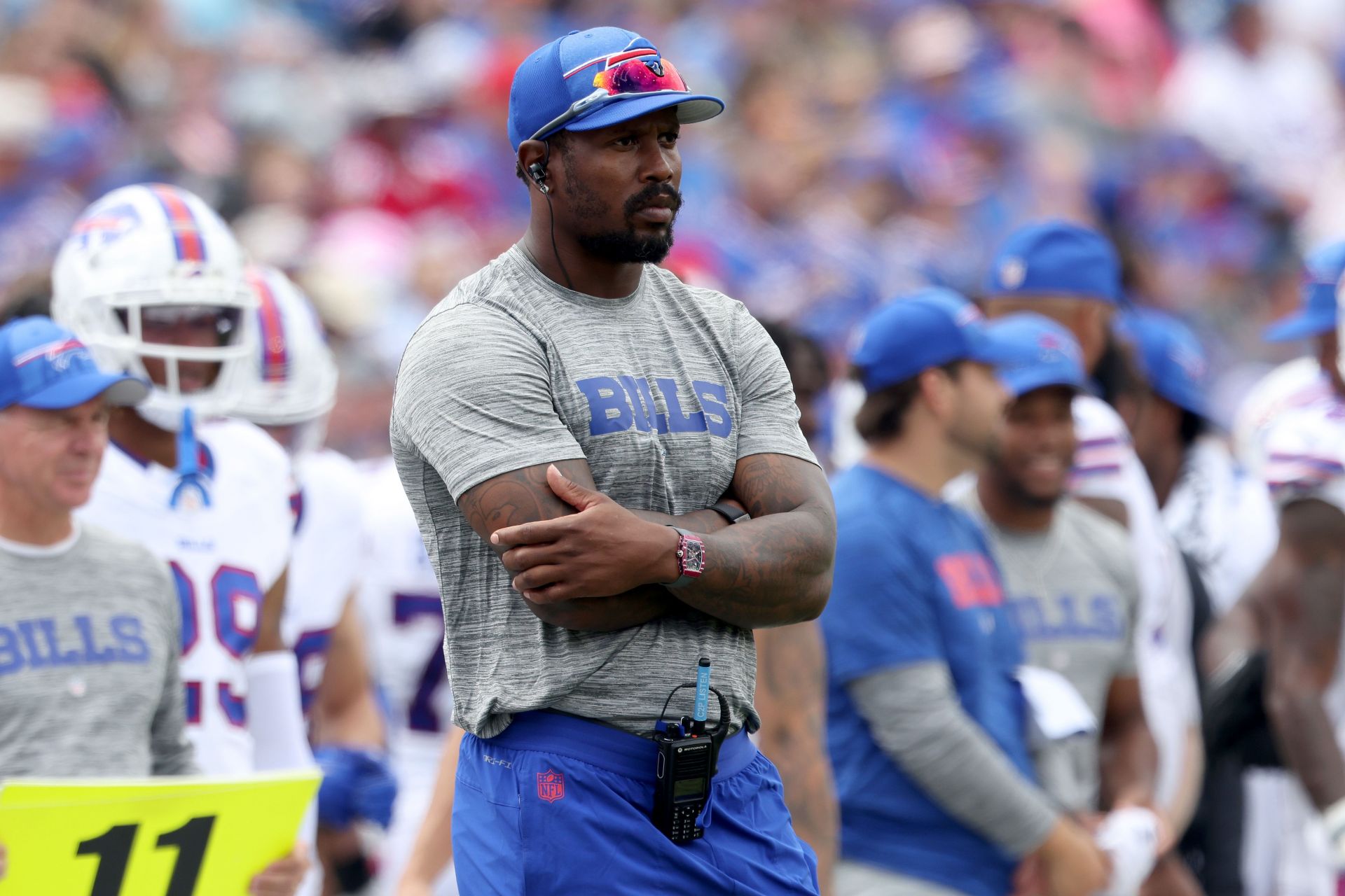 Von Miller's latest shirt for warmups? Buffalo Bills GM Brandon Beane