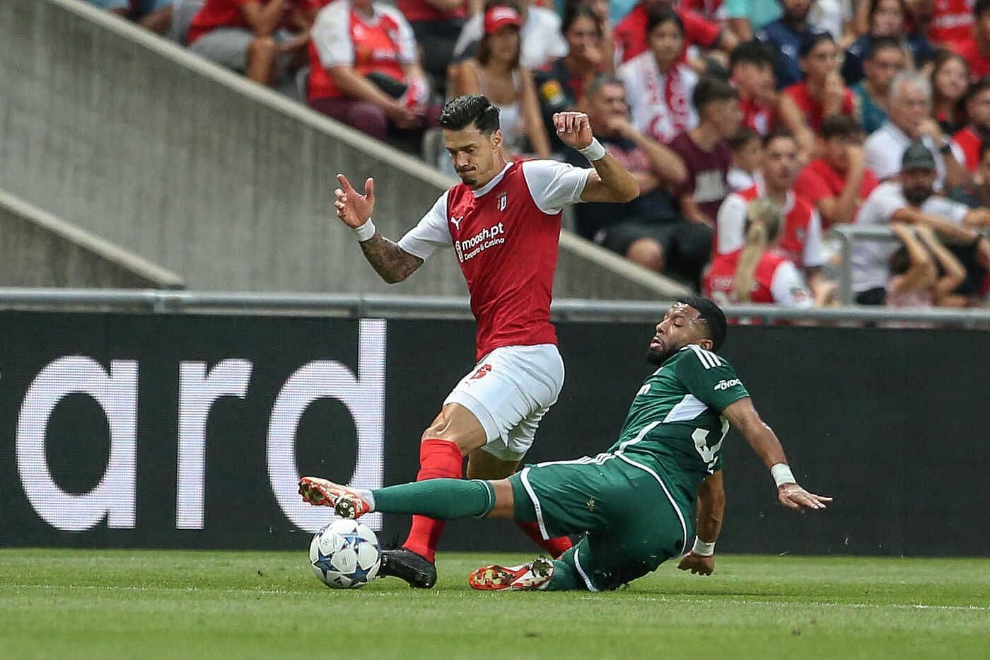 Braga and Panathinaikos will meet in the Champions League playoff on Tuesday