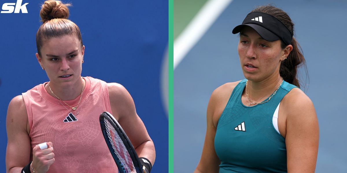 Maria Sakkari (L) and Jessica Pegula (R)