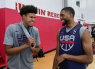 2023 FIBA World Cup - Cam Johnson and Mikal Bridges of Team USA