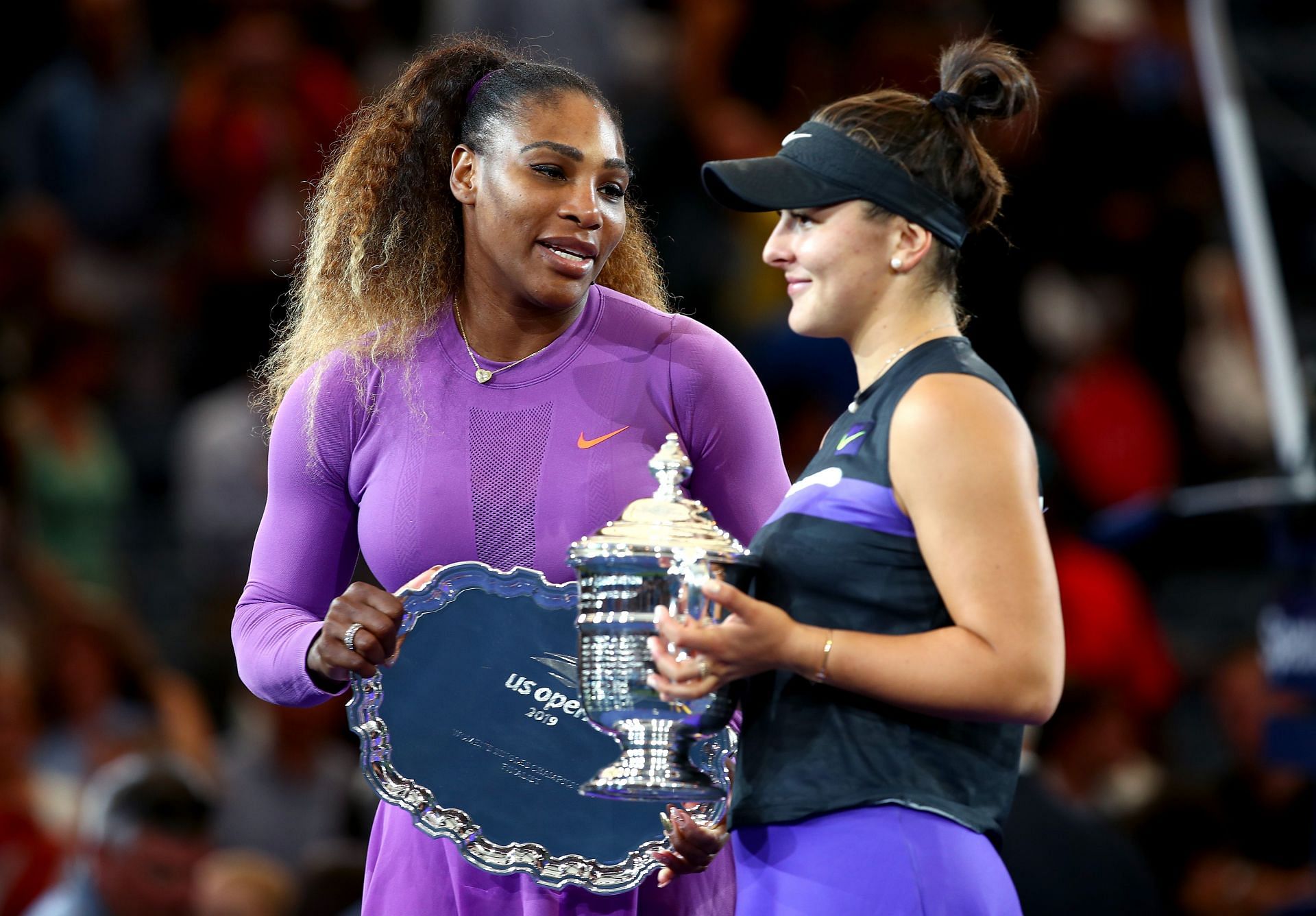 Williams and Andreescu after the 2019 US Open final