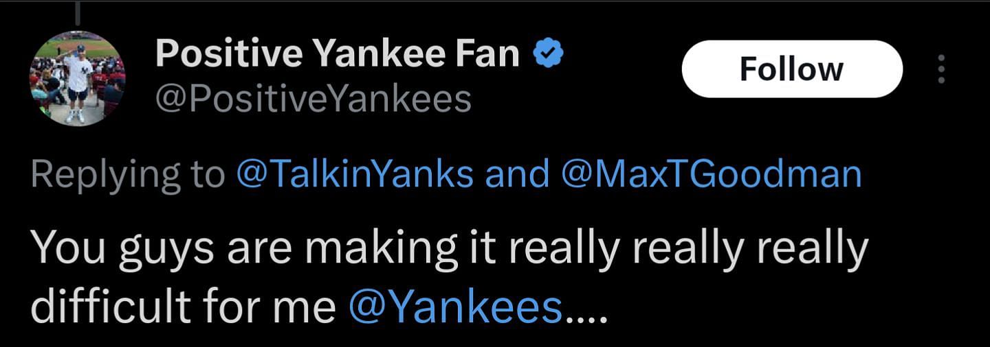 Yankees Fan reaction