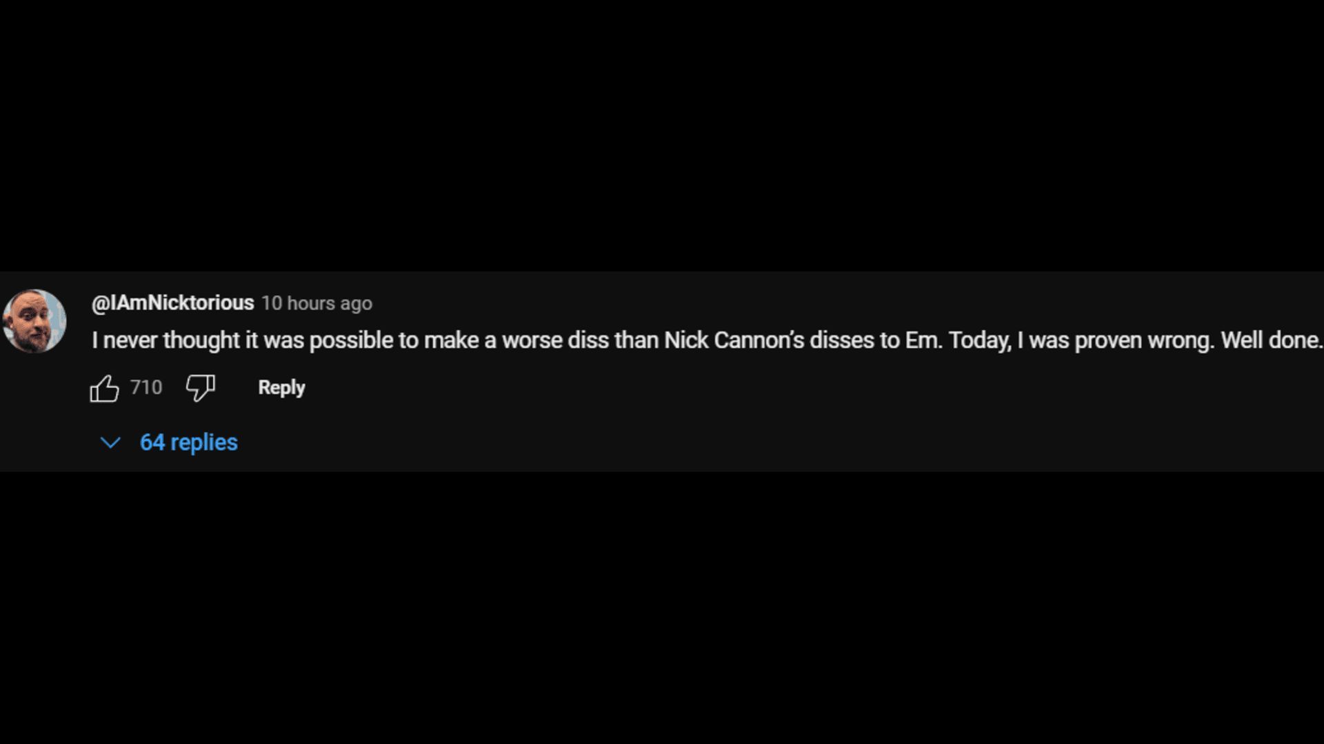 A netizen points out that Mel&#039;s diss track was worse than Nick Cannon&#039;s. (Image via YouTube/IAmNicktorious)