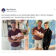 Scherzer's social media post