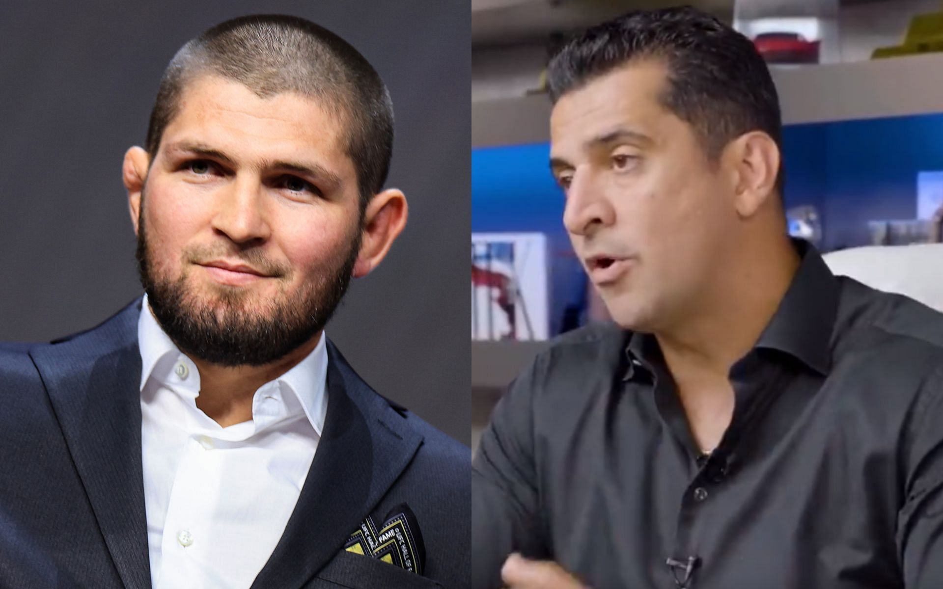 Khabib Nurmagomedov (Left) and Patrick Bet-David (Right) [*Image courtesy: Getty Images and @patrickbetdavid Twitter]