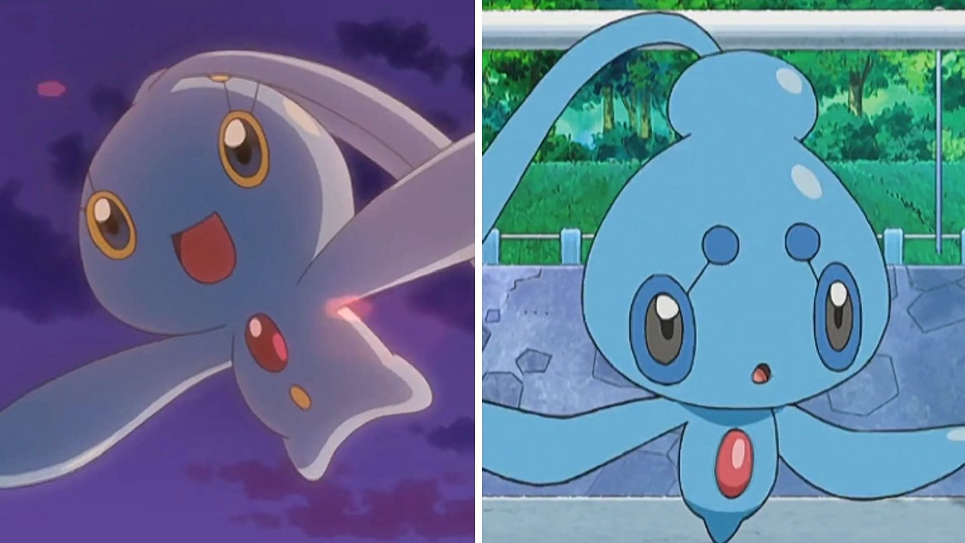 Manaphy and Phione as seen in the anime (Image via TPC)