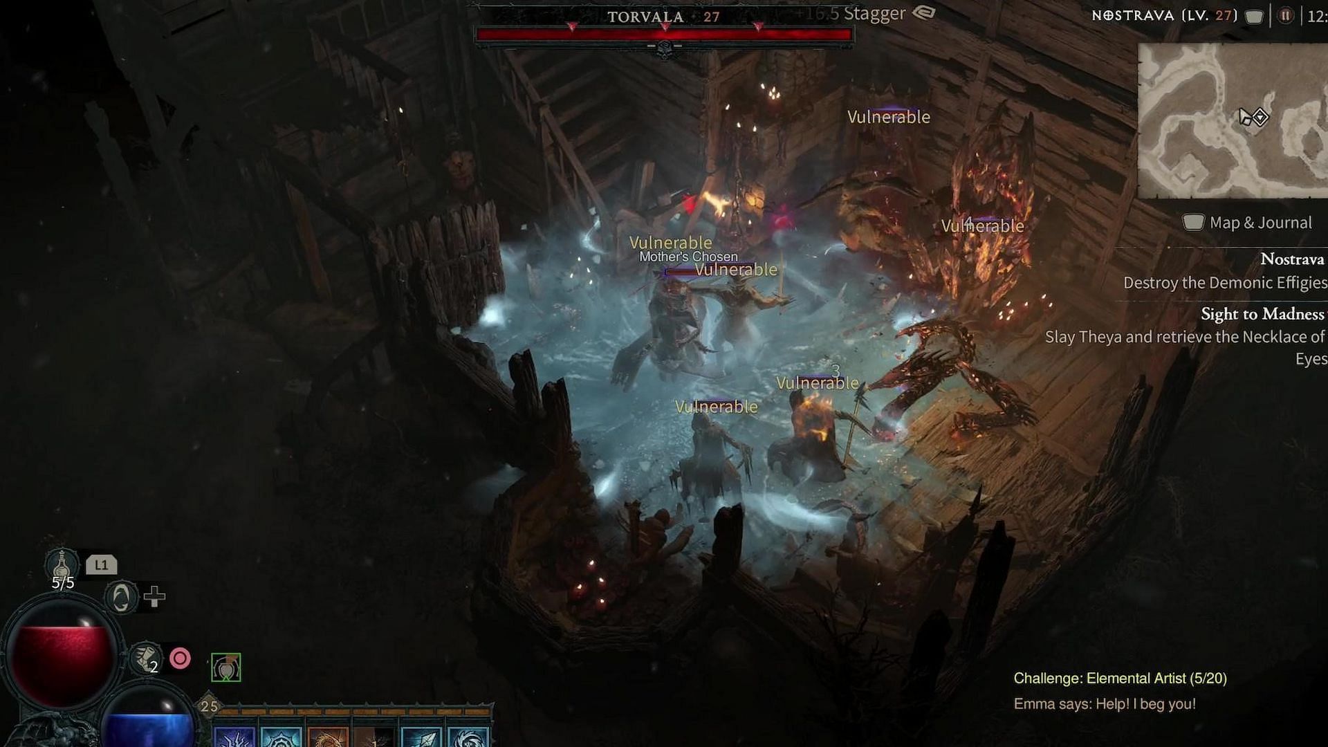 Hydra Sorcerer build lacks survivability (Image via Diablo 4)