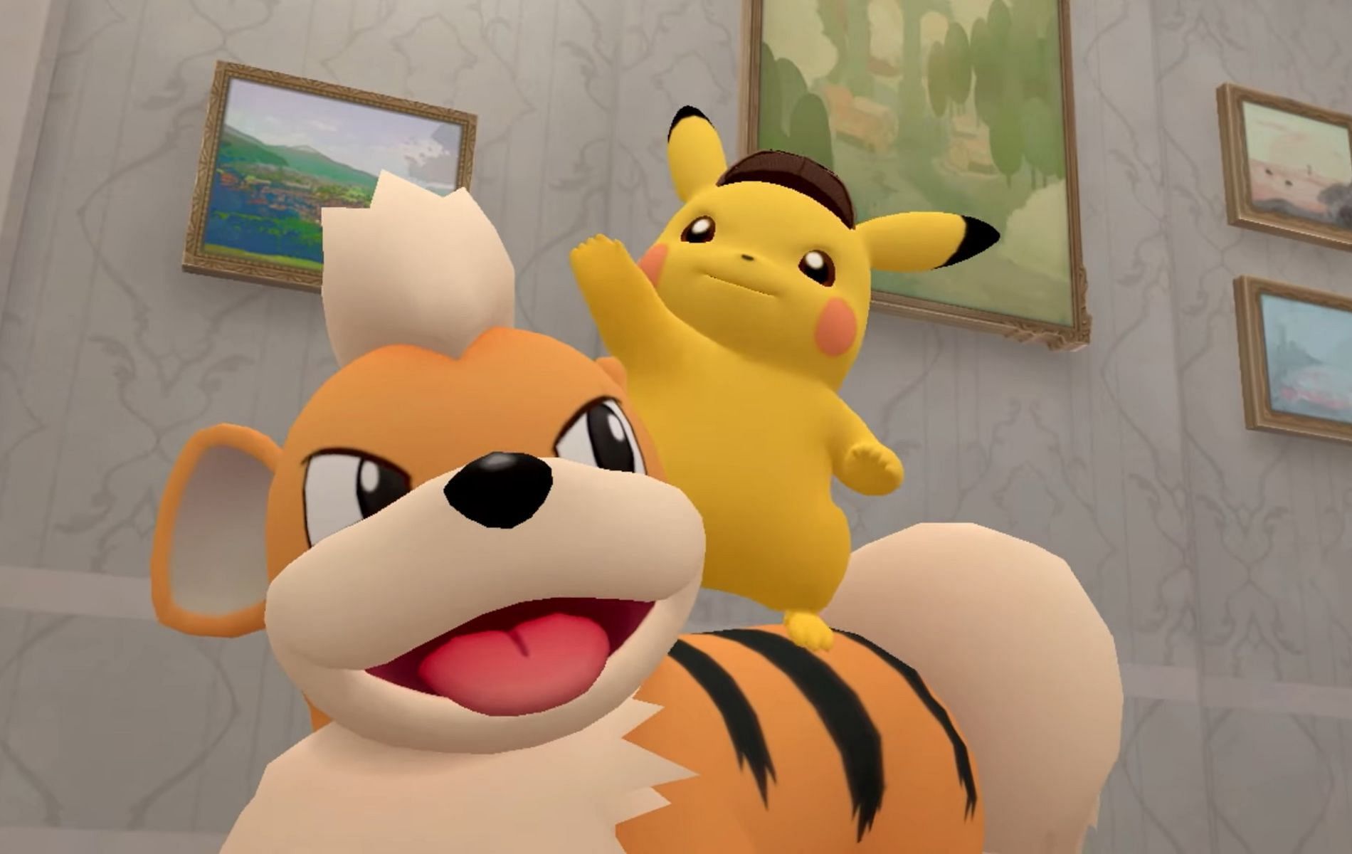 Screenshot from the official Detective Pikachu Returns trailer featured during the Pokemon Presents August 2023