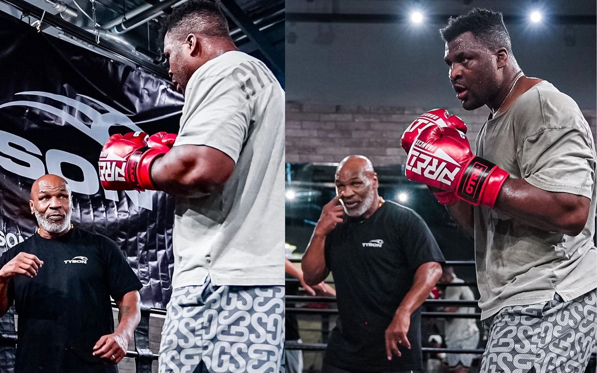 Mike Tyson and Francis Ngannou. [via Instagram @francisngannou]